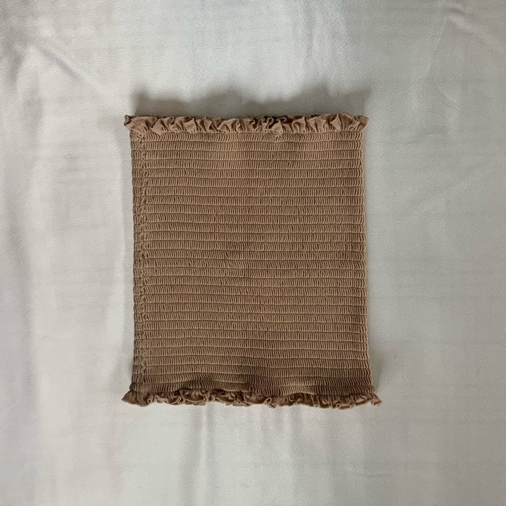 H&M Nude Shirred Bandeau Top